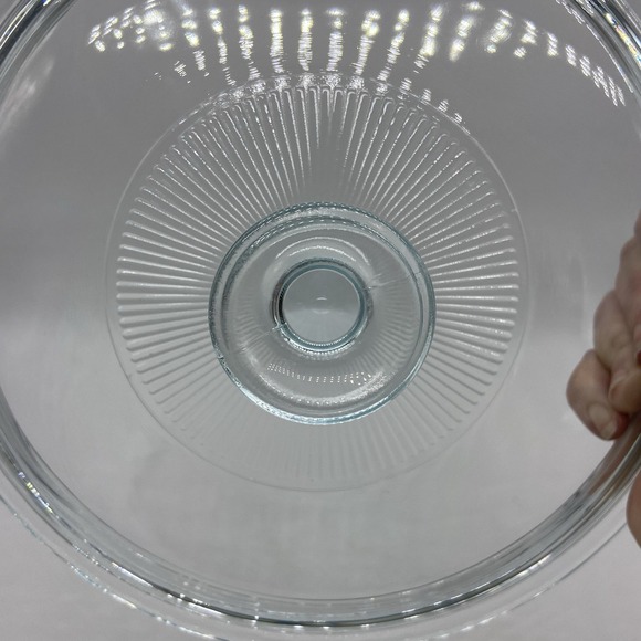 PYREX Corning Ware Glass Round 8 3/4" Replacement Lid 04 G 1 C A Clear G1C Ribs - Picture 3 of 6